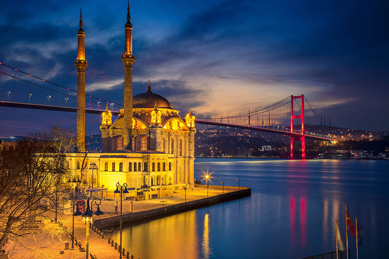Istanbul Bosphorus at night